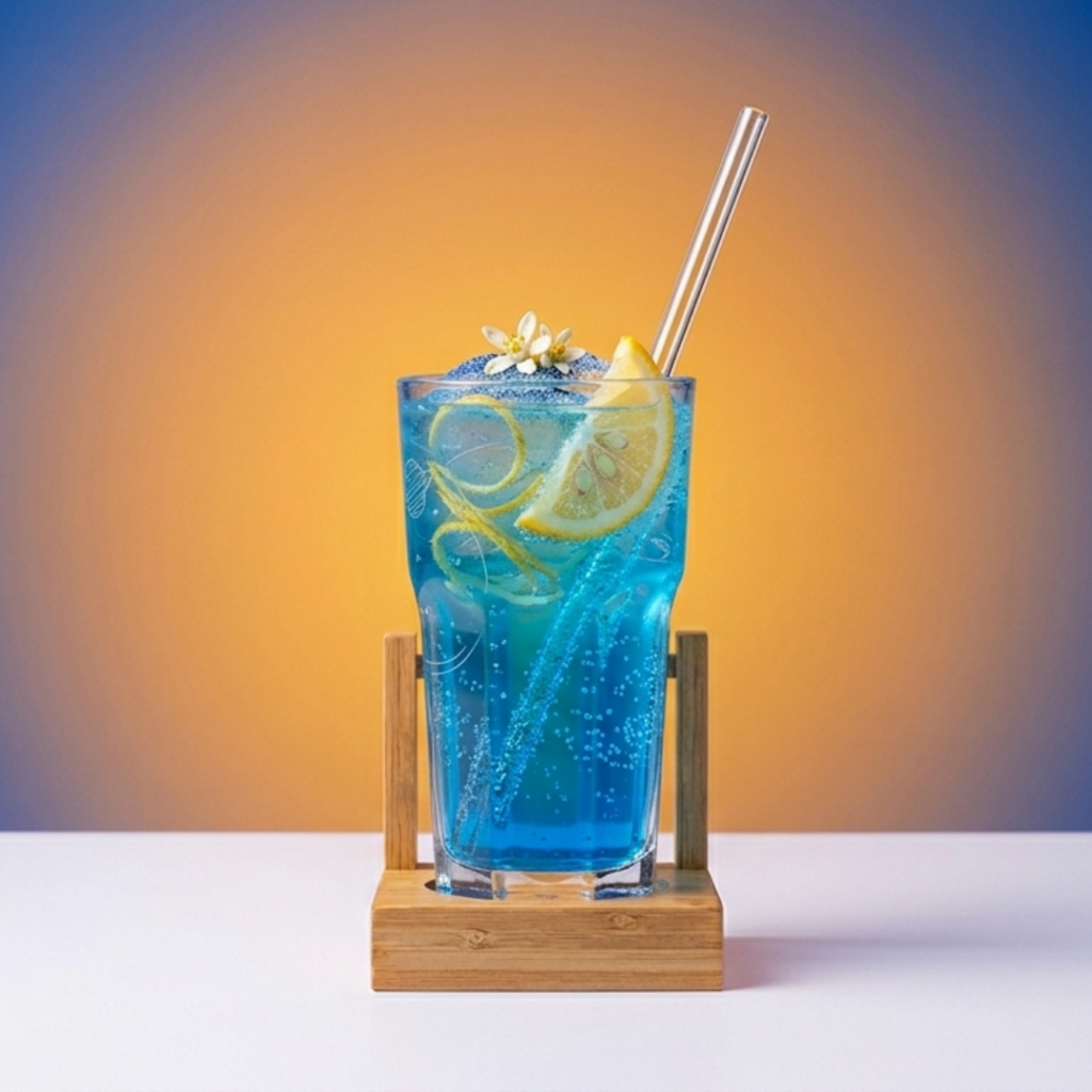 Yuzu Solar, boisson fraîche bleue au yuzu et citron – Jupiter Juicy food truck Lille