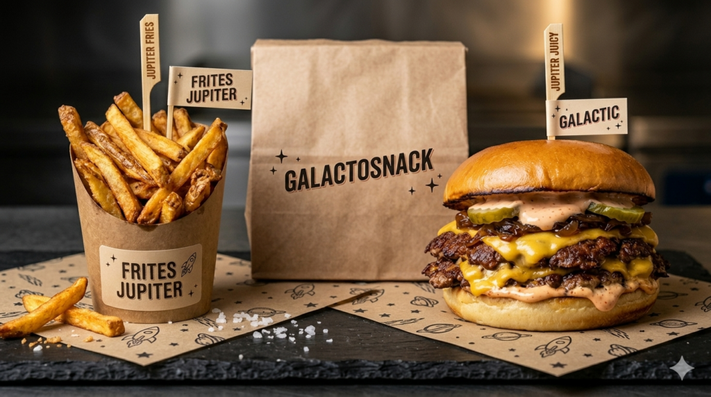 Jupiter Juicy, c'est le galactosnack de Lille et il n'existe nulle part ailleurs dans l'univers. Boissons frappées d'une autre dimension, snacks tendance et ambiance vaisseau spatial : bienvenue dans l'expérience cosmique du snack street food Lille nouvelle génération. Le galactosnack, c'est notre signature, notre obsession, notre planète.